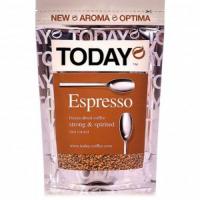 Кофе растворимый сублимированный TODAY Espresso, 75 г.