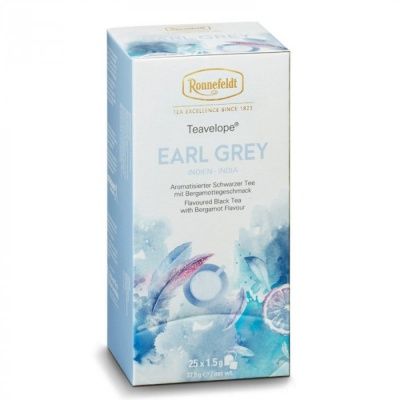Чай черный Ronnefeldt Teavelope Earl Grey (Эрл Грей), со вкусом бергамота, пакетики 25x1.5 гр.