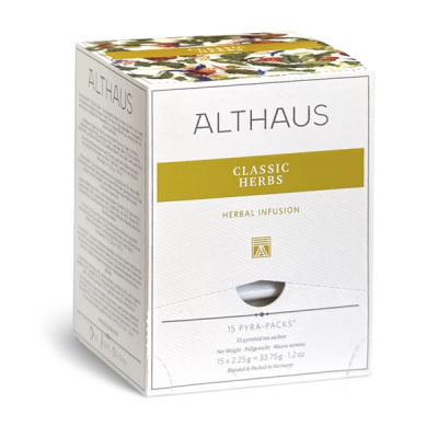 Чай травяной Althaus Classic Herbs в пирамидках 15x2,25гр. Чай травяной Althaus Classic Herbs в пирамидках 15x2,25гр.