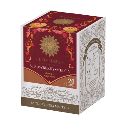 Чай черный Belvedere Strawberry Melon в пирамидках 20x3гр. Чай черный Belvedere Strawberry Melon в пирамидках 20x3гр.