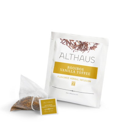 Чай травяной Althaus Rooibos Vanilla Toffee в пирамидках 15x2,75гр. Чай травяной Althaus Rooibos Vanilla Toffee в пирамидках 15x2,75гр.
